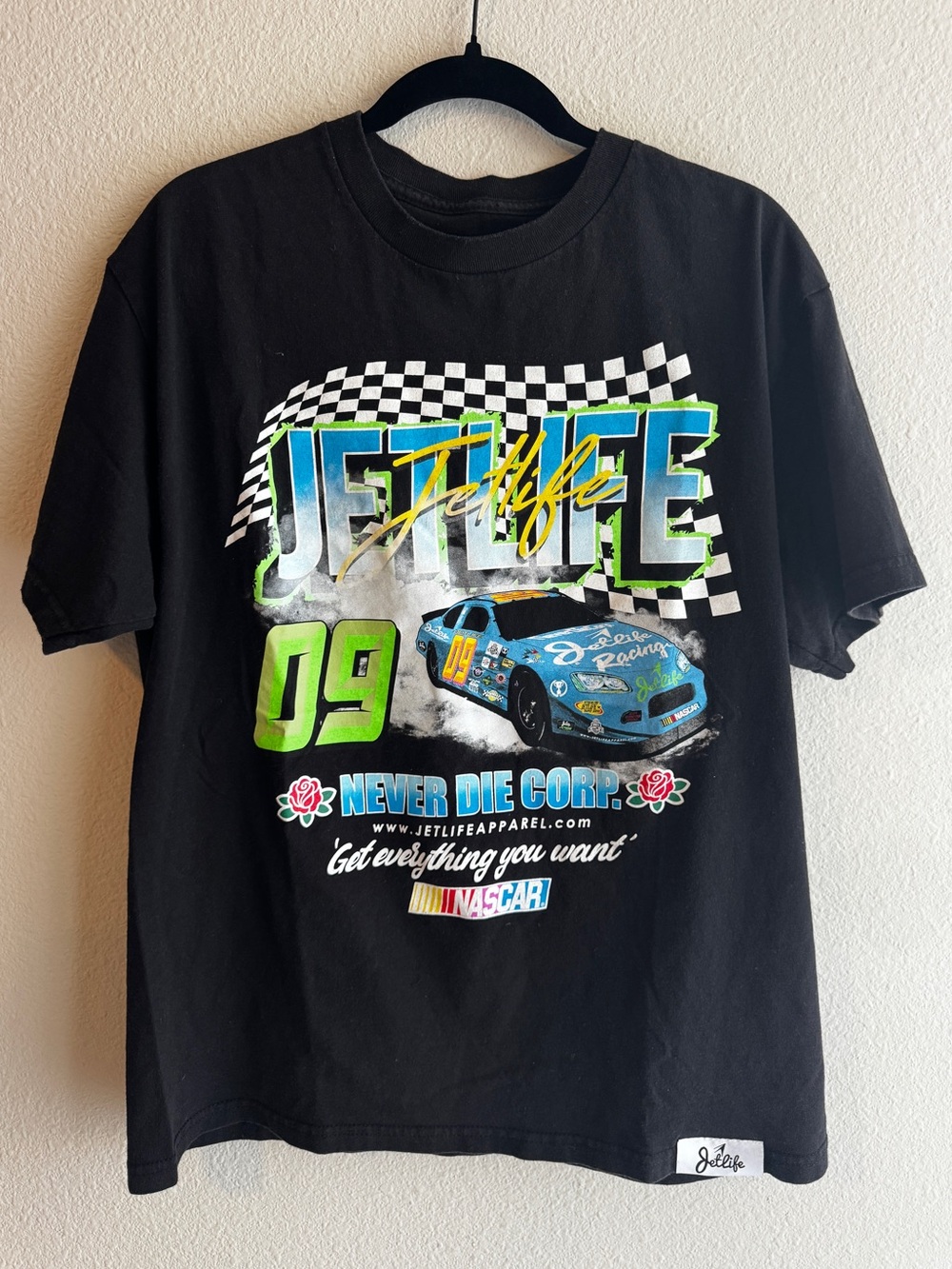 Jebco Men’s NASCAR Racing Graphic T-Shirt Black No. 09